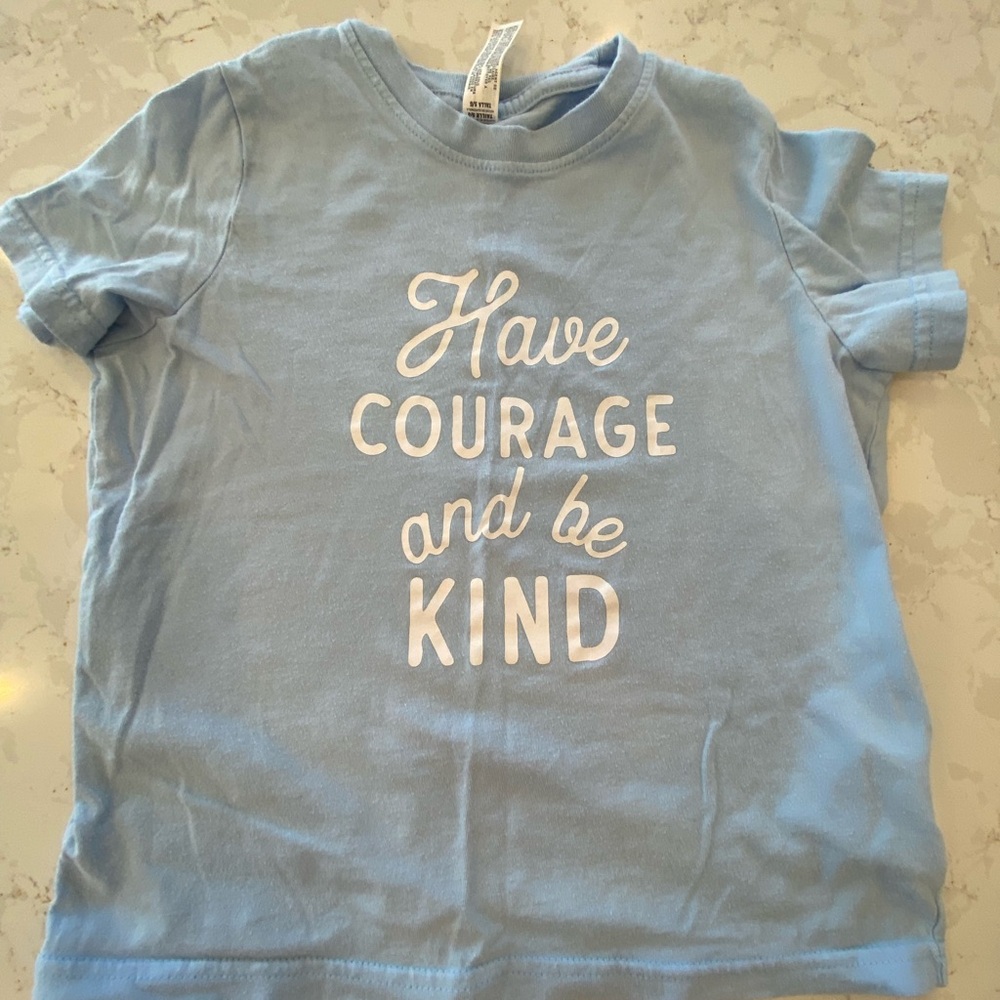 Light Blue Kids T-Shirt with Motivational Print